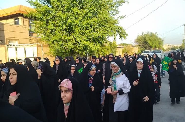 کاروان شادی به همت خواهران هئیتهای مذهبی در گچساران 