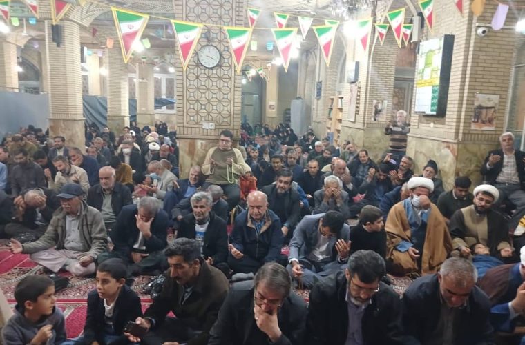بانوای گرم «حاج مهدی منصوری در مسجد صاحب الزمان عج گچساران برگزار شد بانوای گرم «حاج مهدی منصوری در مسجد صاحب الزمان عج گچساران برگزار شد