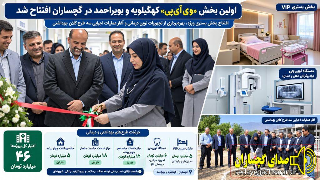 اولین بخش «وی‌آی‌پی» کهگیلویه و بویراحمد در گچساران افتتاح شد