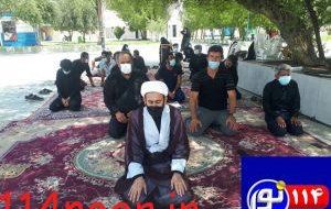 نماز ظهر عاشورا در قالب سوگواره بصیرت عاشورایی در بقعه متبرکه امامزاده جعفر علیه السلام شهرستان گچساران برگزار شد