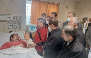 عیادت استاندار از مامور مصدوم شرکت برق/ امکانات استان برای مواقع بحران محدود است