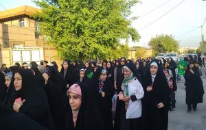 کاروان شادی به همت خواهران هئیتهای مذهبی در گچساران 