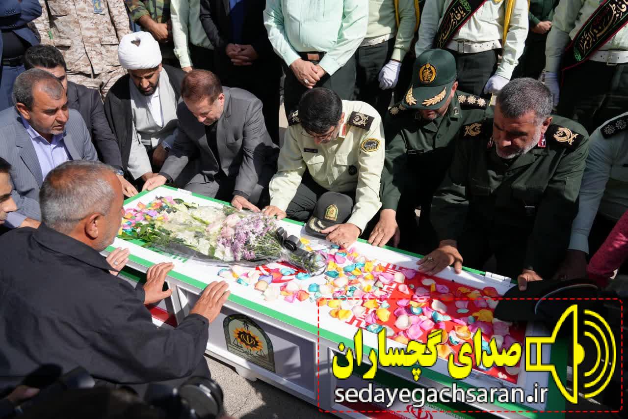 مراسم وداع با پیکر شهید «سینا آراسته» با حضور استاندار و مسئولان استانی