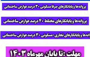 اعمال بسته تشویقی هفته دفاع مقدس در محاسبات عوارض شهرداری