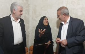 دیدار استاندار با خانواده شهید معصومی دیزگانی در باباکلان گچساران +  تصاویر