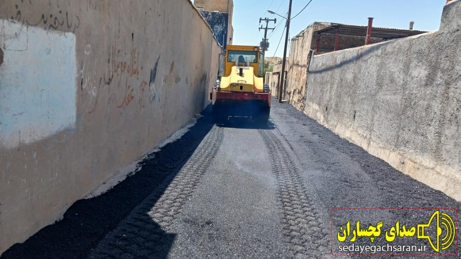 غاز عملیات بازسازی و آسفالت بافت فرسوده در شهر دوگنبدان با مدیریت شهرداری