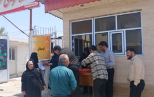 برپایی ایستگاه صلواتی بهزیستی گچساران در پویش نذر حسینی
